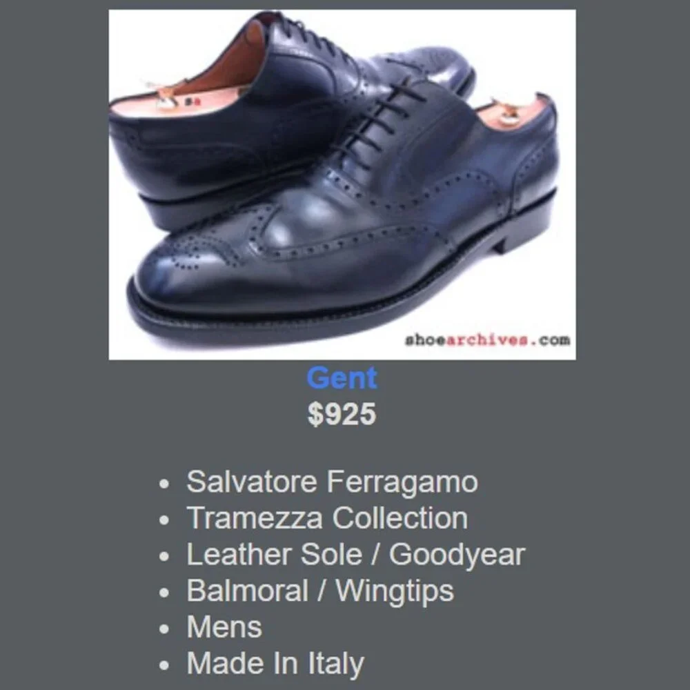 Salvatore Ferragamo Tramezza Brown Leather Wingtip Oxfords Men 11.5D Dress Shoes - Picture 5 of 14